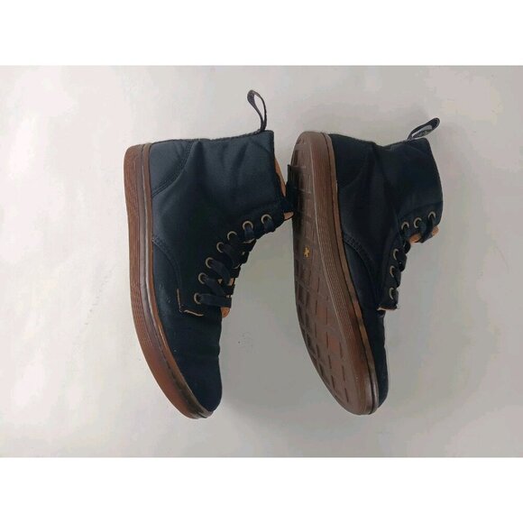 Dr Doc MARTENS HACKNEY Ankle Boots AirWair  Black Canvas Womens Sz US 6 - Picture 6 of 11